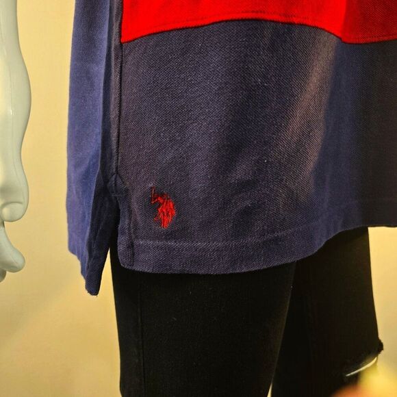 US Polo Assn Mens Sz XL Rugby Polo Shirt Embroidered Pony Pique Cotton - Picture 5 of 9